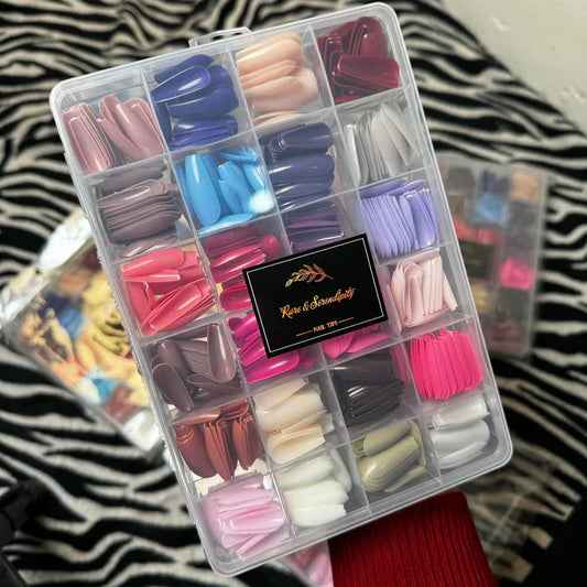 576 French Artificial Nails Box Cute Nail Kit ♥️